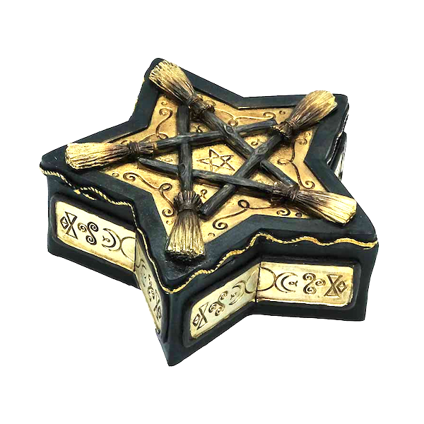 Box broomstick pentagram